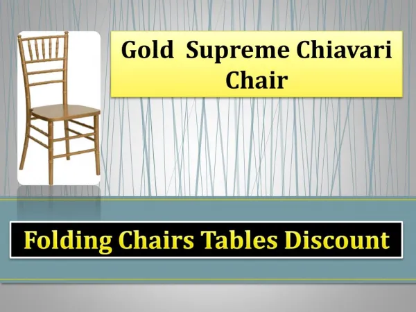 Gold Supreme Chiavari Chair