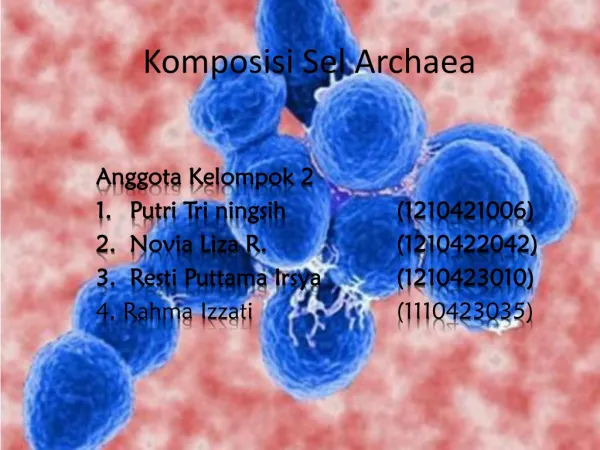 komposisi sel archae