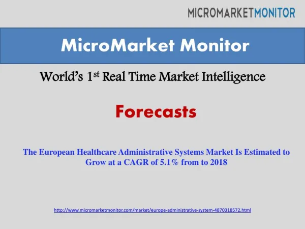 The European Healthcare Administrative Systems Market Is Est