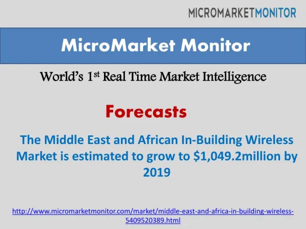 Middle East and African In-Building Wireless Market