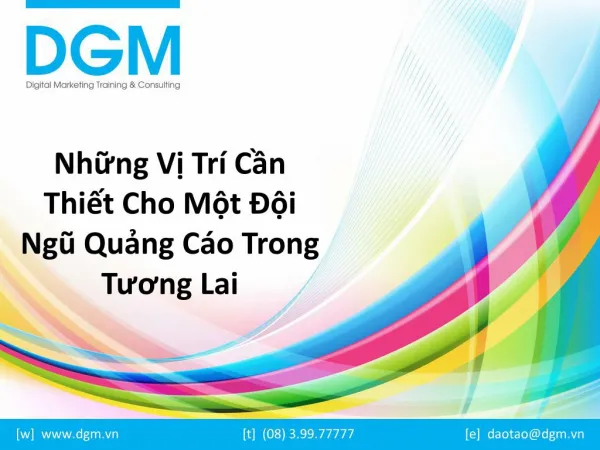 nh ng v tr c n thi t cho m t i ng qu ng c o trong t ng lai