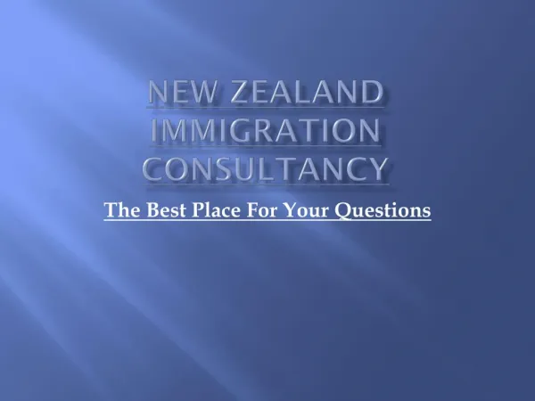 Best Immigration Consultancy in New Zealand