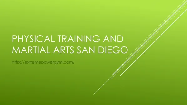Physical Training and Martial Arts San Diego