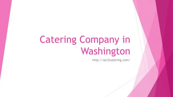 Catering Company in Washington