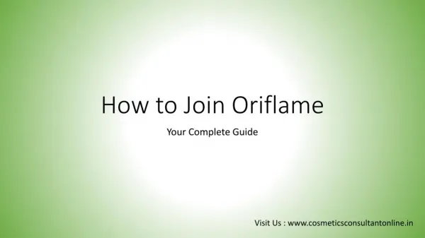Oriflame Consultant