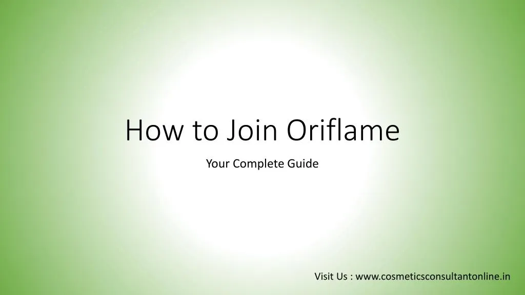 how to join oriflame