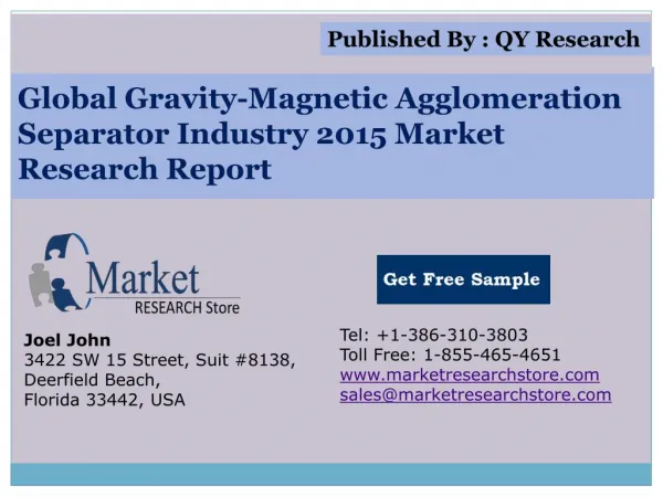 Global Gravity-Magnetic Agglomeration Separator Industry 201