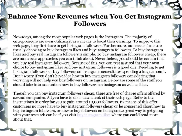 Buy Instagram Likes And Followers