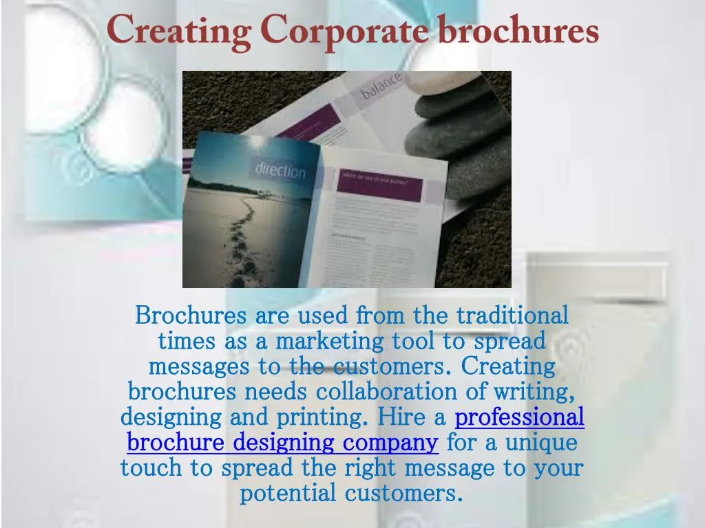 creating corporate brochures