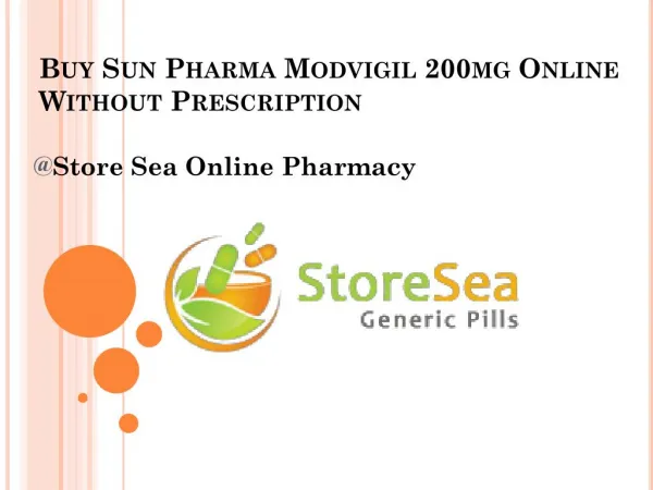 Buy Sun Pharma Modvigil 200mg Online for $0.85 without presc
