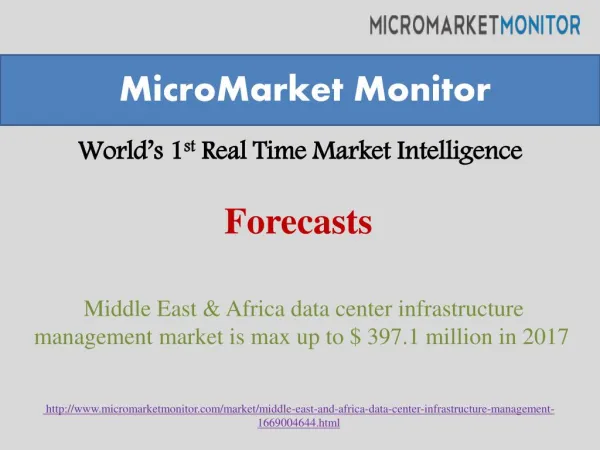 Middle East & Africa data center infrastructure management m