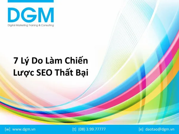 7 l do l m chi n l c seo th t b i