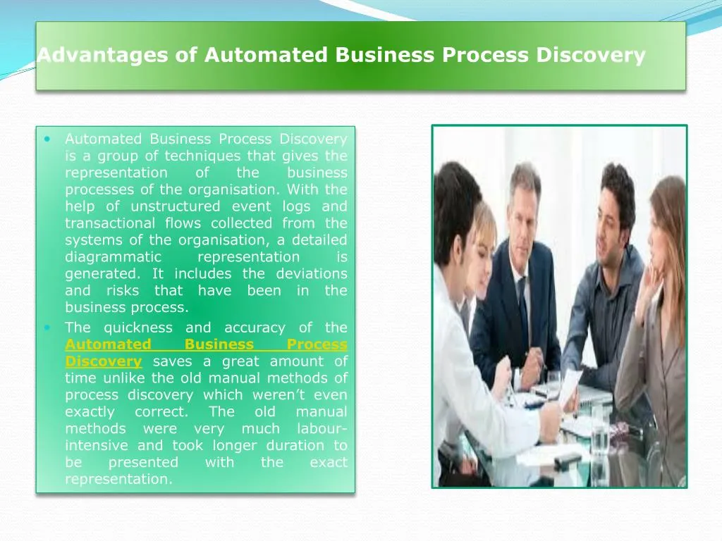 advantages of automated business process discovery