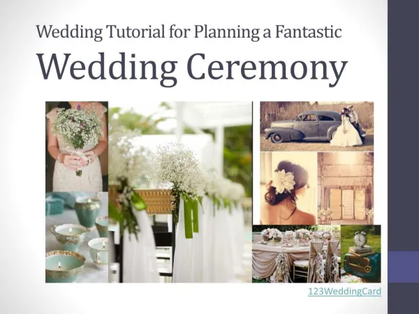 Wedding Planning Tutorial