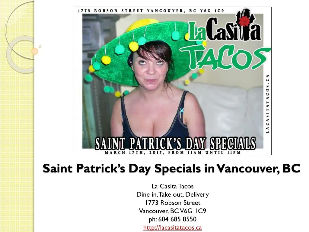 saint patrick s day specials in vancouver bc