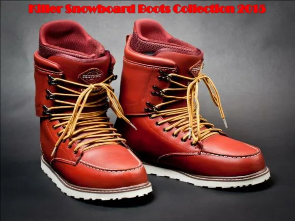 Killer Snowboard Boots Collection 2015