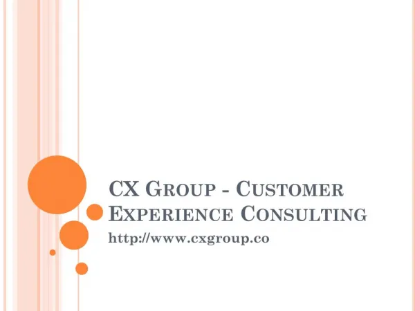 CX Group - Customer Experience Consulting
