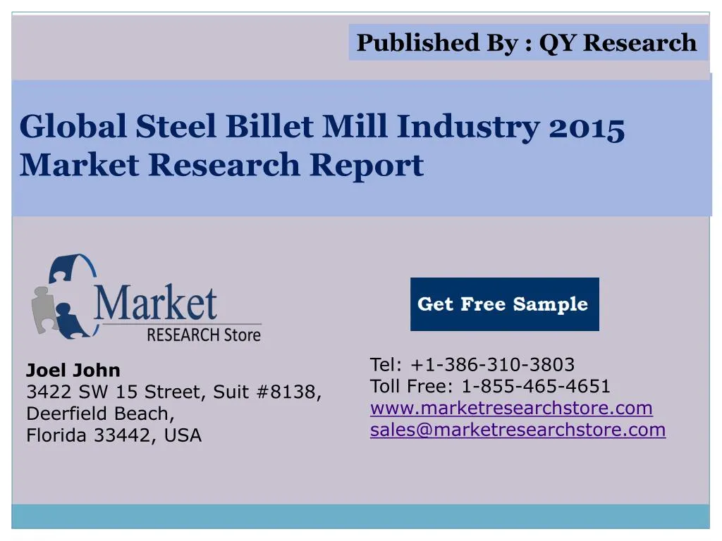 global steel billet mill industry 2015 market research report
