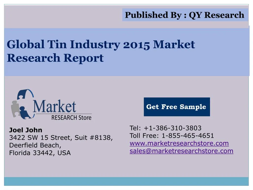 global tin industry 2015 market research report