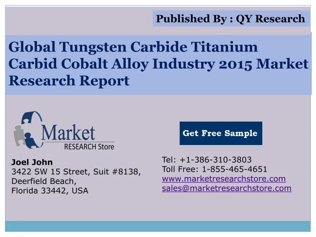 global tungsten carbide titanium carbid cobalt alloy industry 2015 market research report