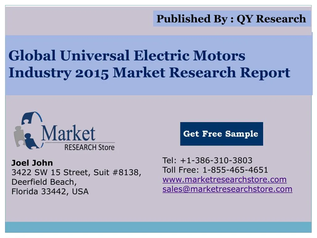 global universal electric motors industry 2015 market research report