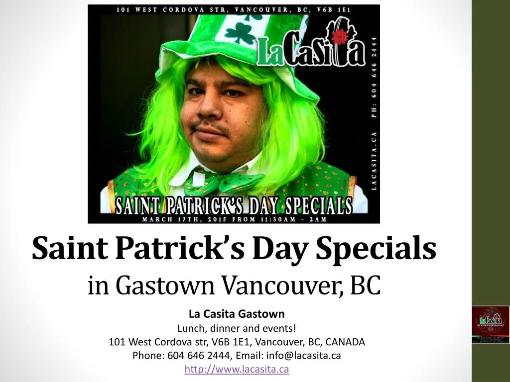 saint patrick s day specials in gastown vancouver bc