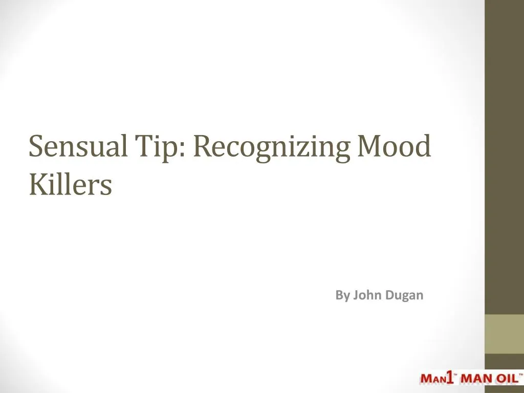 sensual tip recognizing mood killers