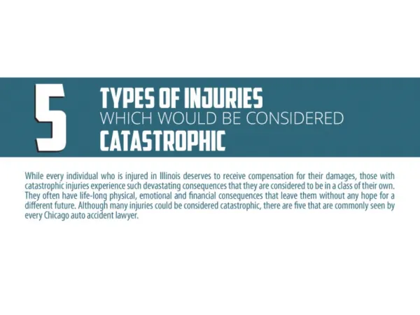 5 Types of Injuries Which Would be Considered Catastrophic