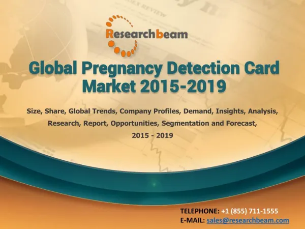 Global Pregnancy Detection Card Market 2015-2019