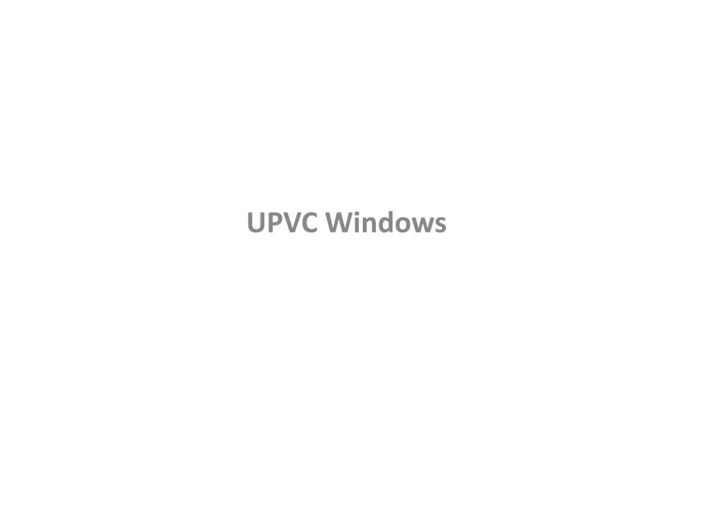 upvc windows