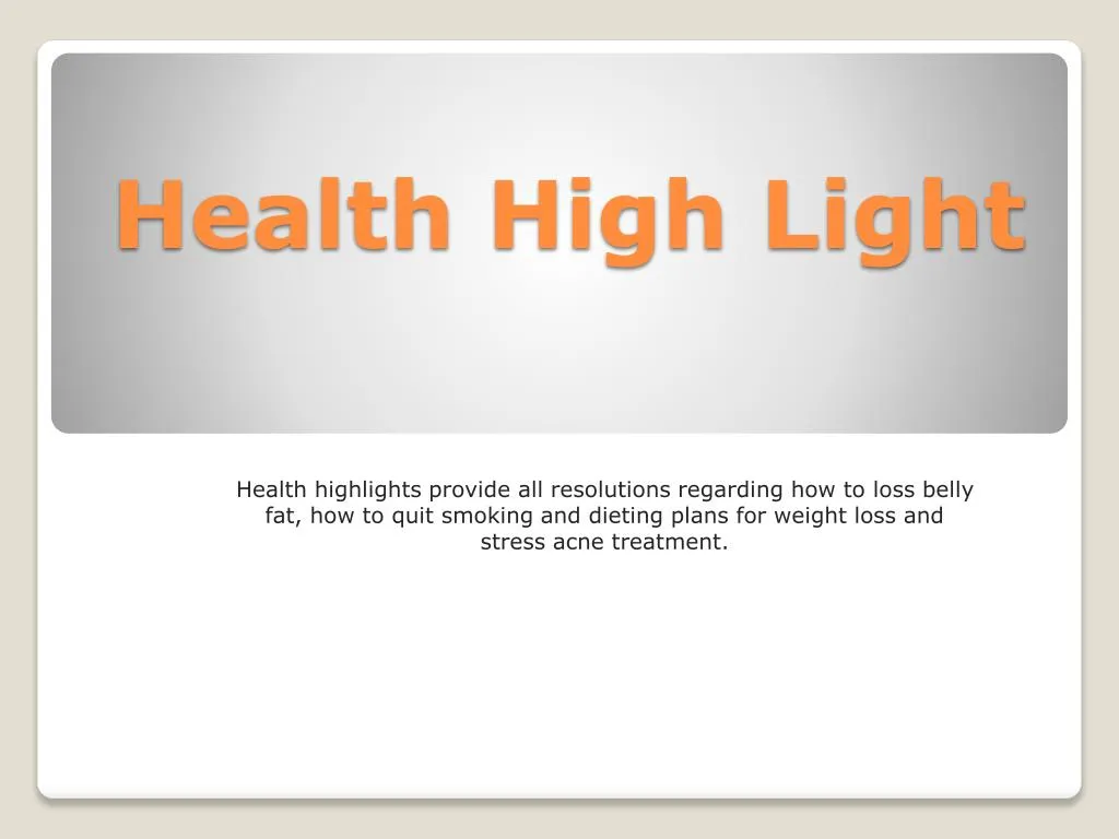 health high light