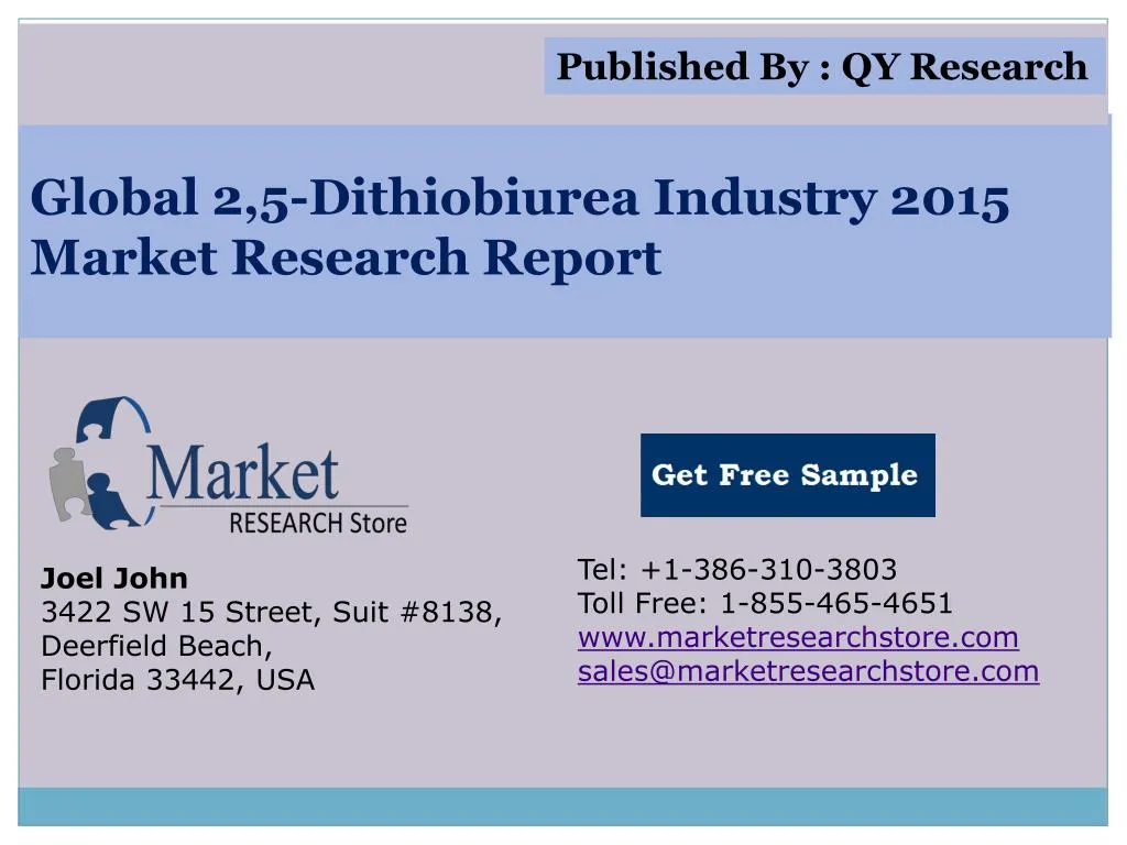 global 2 5 dithiobiurea industry 2015 market research report