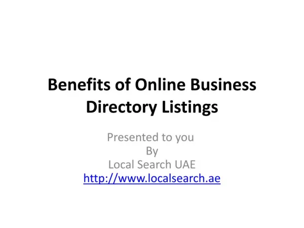 Benefits of Online Business Directory Listings