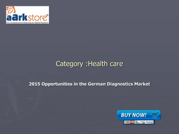 2015 Opportunities in the German Diagnostics Market
