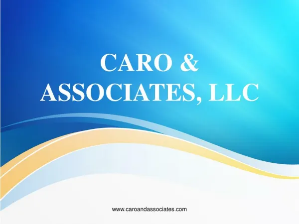 Caro & Associates @ Helps You Devise Effective Personal Fina