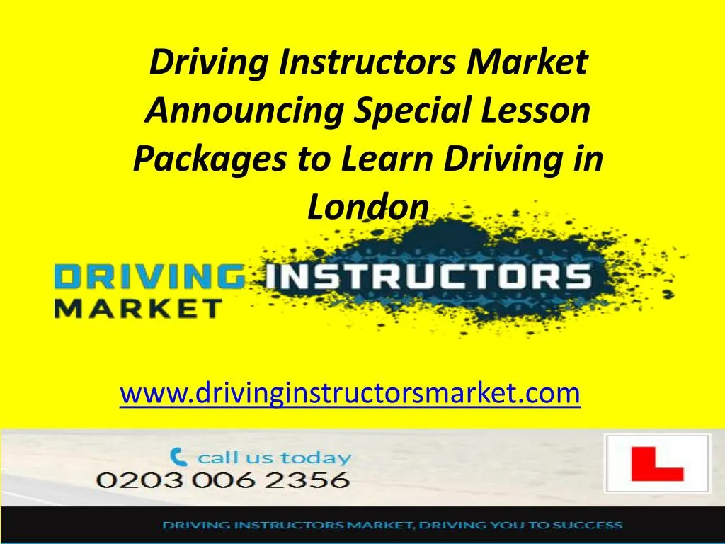 driving instructors market announcing special lesson packages to learn driving in london
