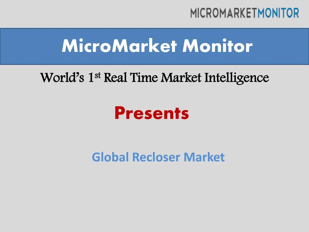 world s 1 st real time market intelligence