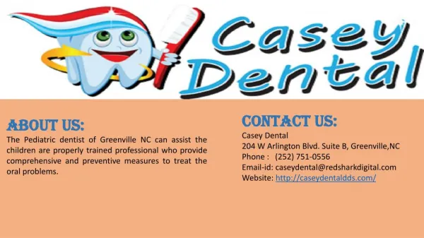 Dentist Services for Childrens in Greenville Nc