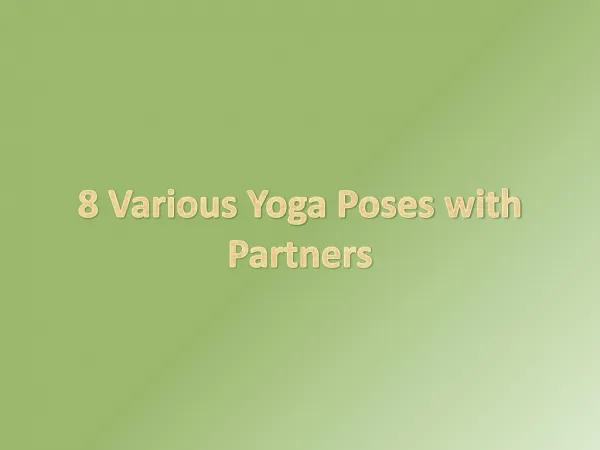 Yoga for Partners - Various Yoga Poses with Partners