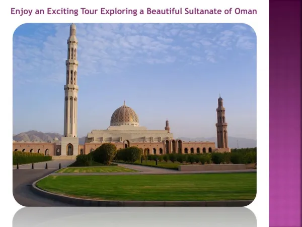 Enjoy an Exciting Tour in Oman