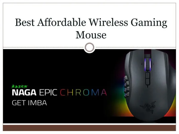 Best Affordable Wireless Gaming Mouse
