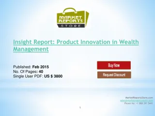 Wealth Management: Product Innovations
