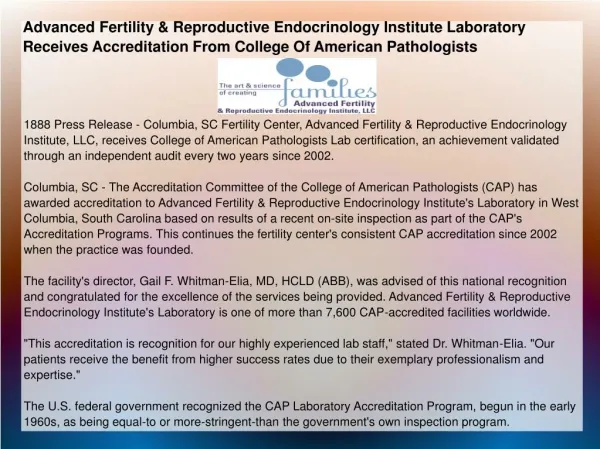 Advanced Fertility & Reproductive Endocrinology Institute