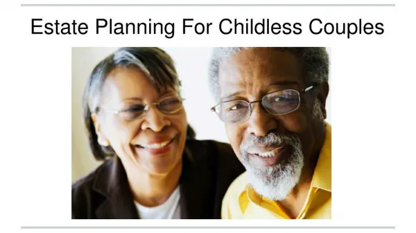 Estate Planning For childless Couples
