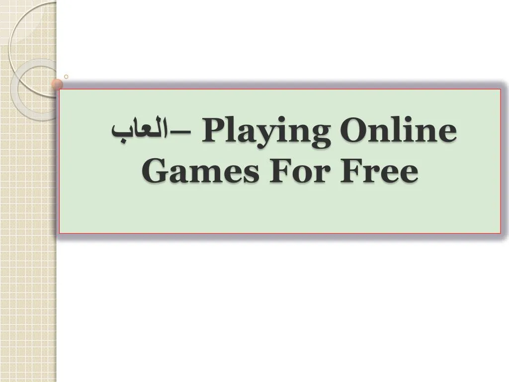 playing online games for free