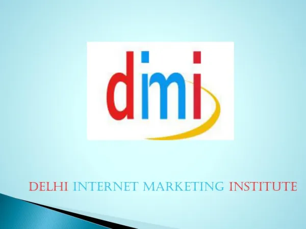 Delhi Internet Marketing Institute - Google Adwords
