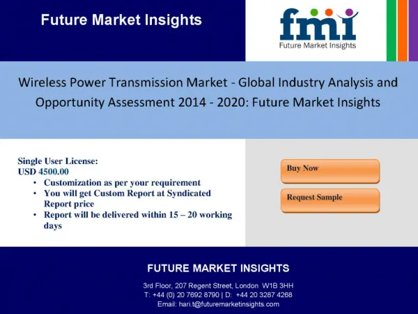 Wireless Power Transmission Market - Global Industry Analysi