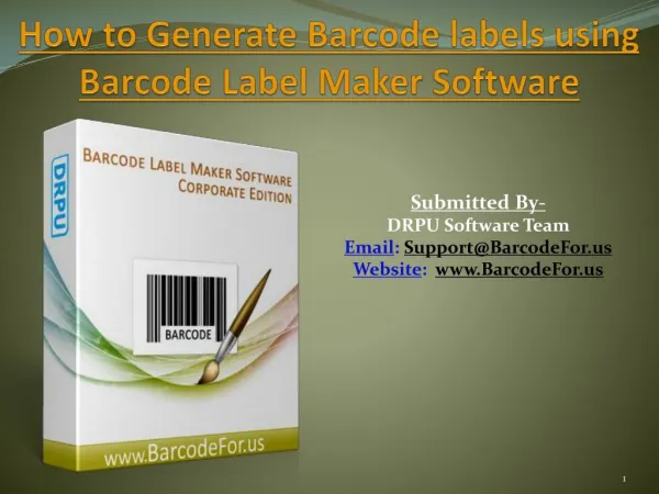 How to Generate Barcode labels using Barcode Maker Software