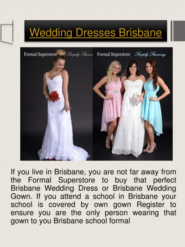 Wedding Dresses Brisbane