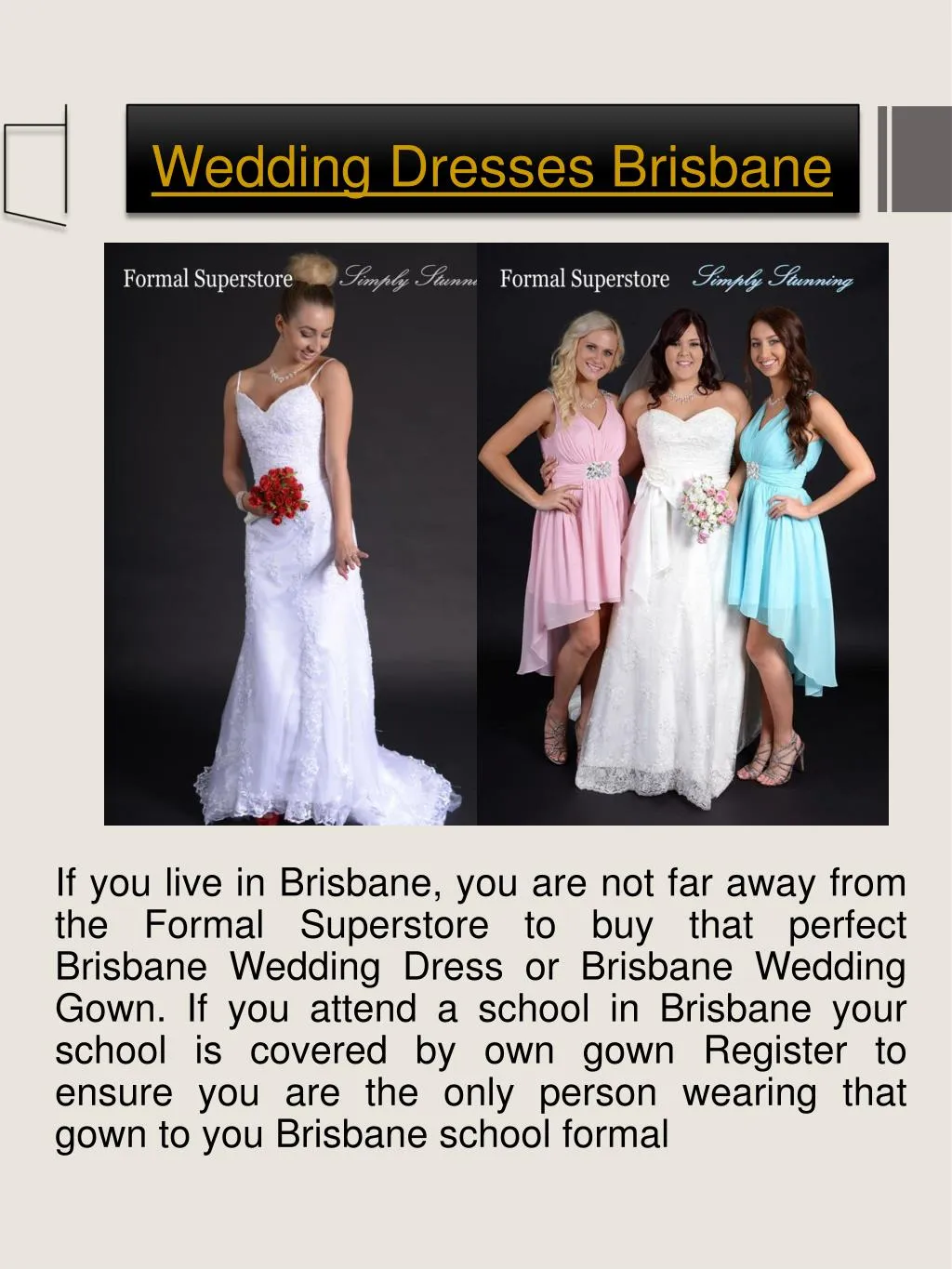 wedding dresses brisbane